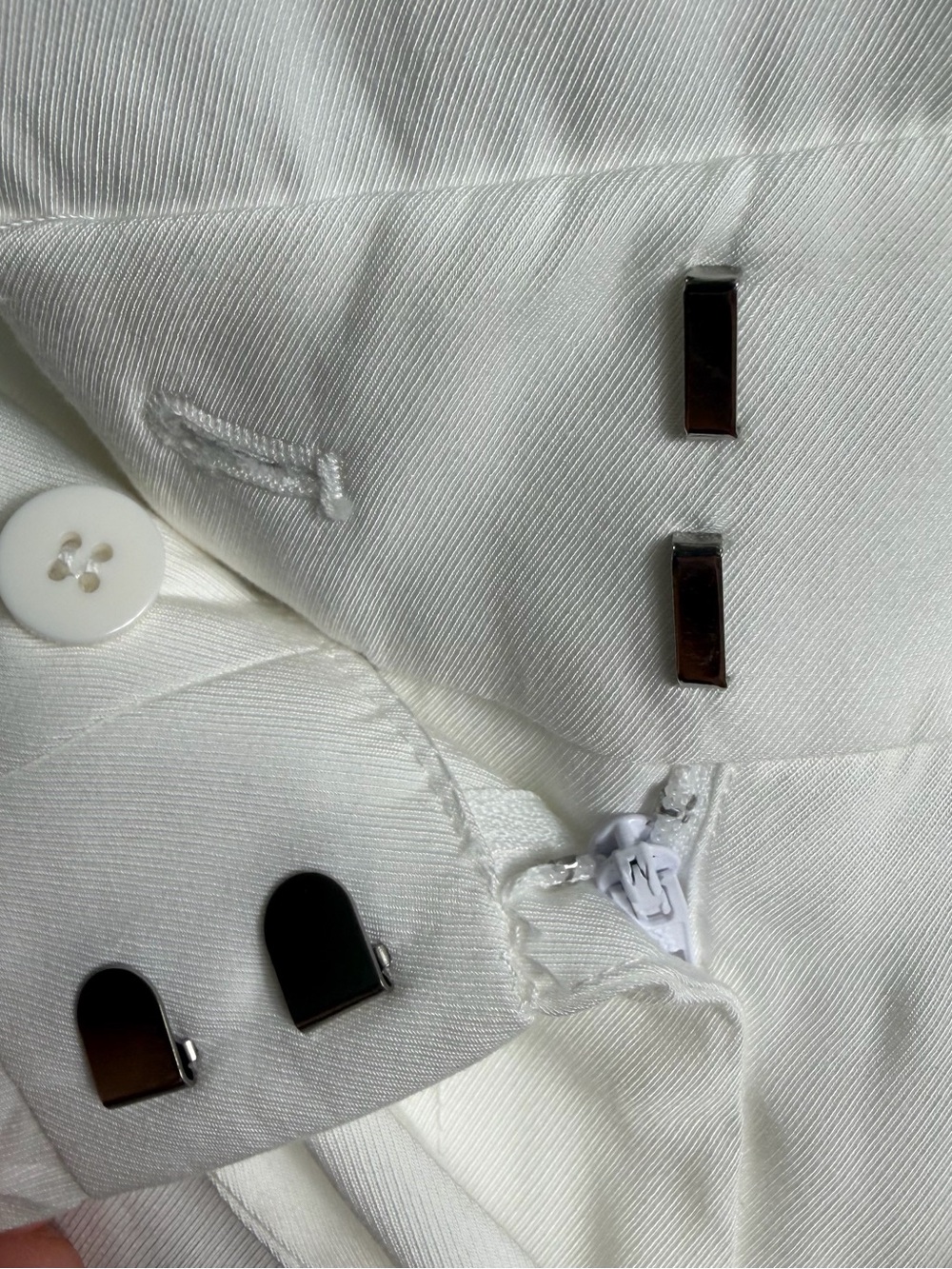 Talbots White Paperbag-Waist Wide-Leg Pants with Tie Belt - Picture 4 of 8
